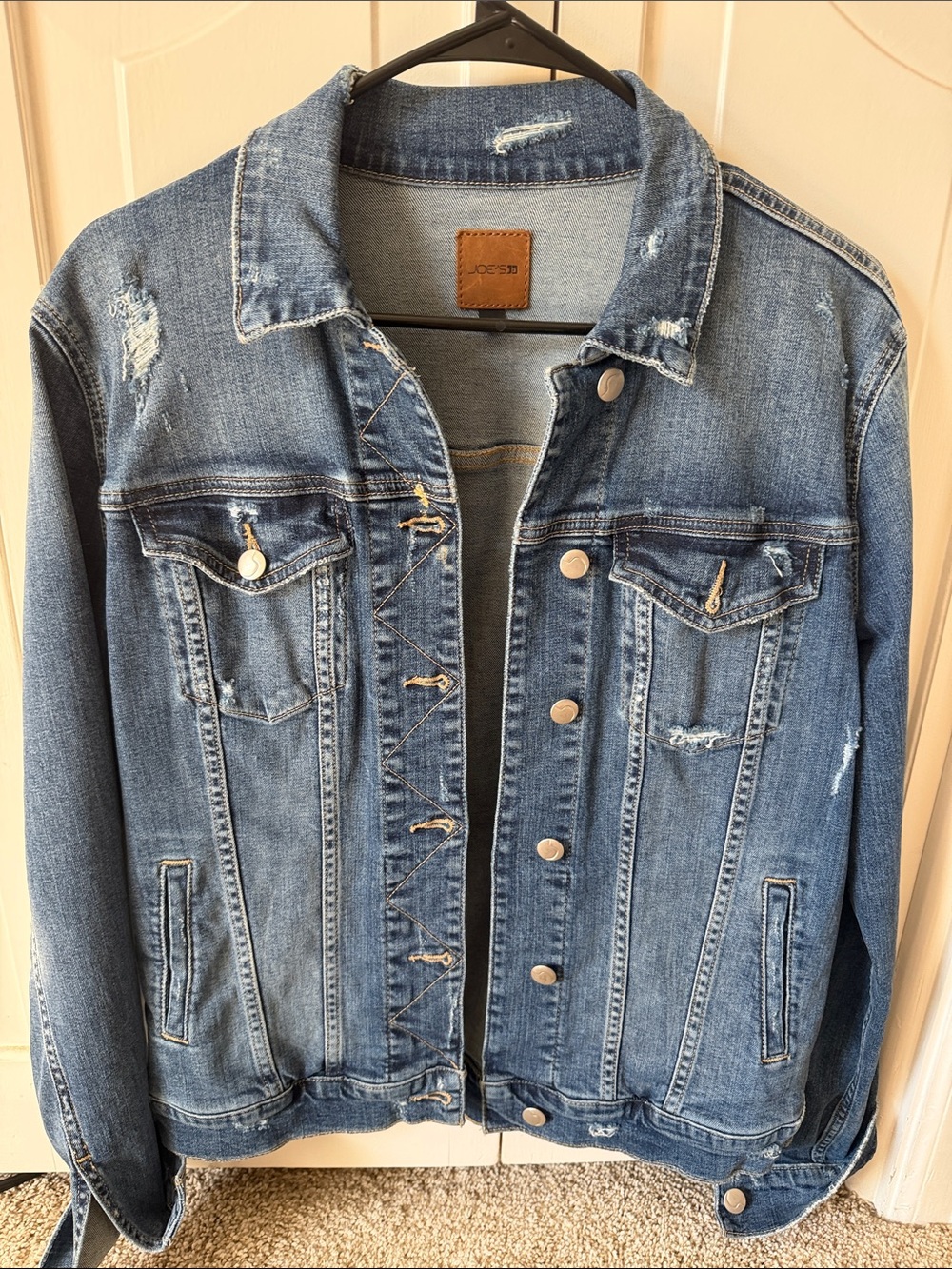 Joe's Jeans Light Blue Distressed Denim Jacket - Women's